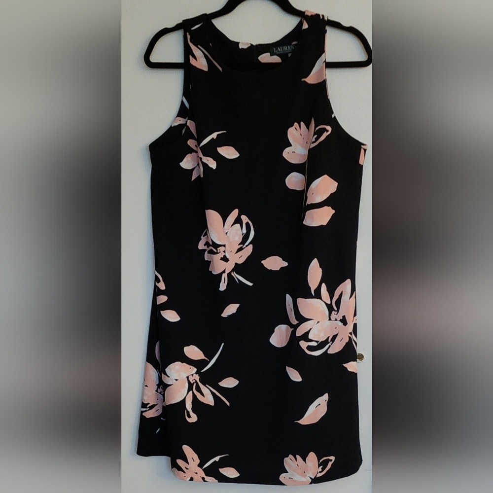 Ralph Lauren Mini Floral Black and Pink Dress.
